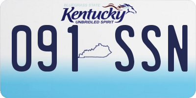 KY license plate 091SSN