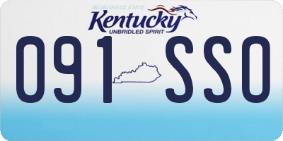 KY license plate 091SSO