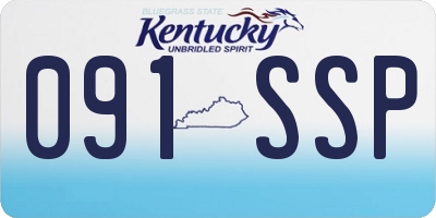 KY license plate 091SSP