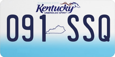 KY license plate 091SSQ