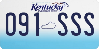 KY license plate 091SSS