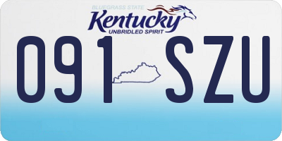 KY license plate 091SZU