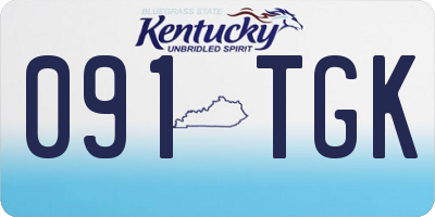 KY license plate 091TGK