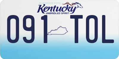 KY license plate 091TOL
