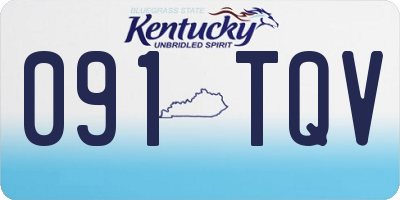 KY license plate 091TQV