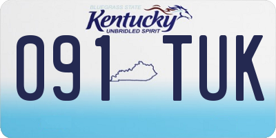 KY license plate 091TUK