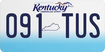 KY license plate 091TUS