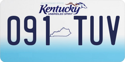 KY license plate 091TUV