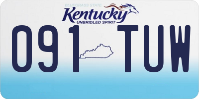 KY license plate 091TUW