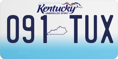 KY license plate 091TUX