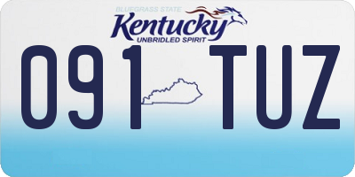 KY license plate 091TUZ
