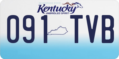 KY license plate 091TVB