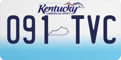 KY license plate 091TVC