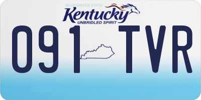 KY license plate 091TVR