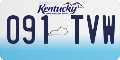 KY license plate 091TVW