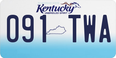 KY license plate 091TWA