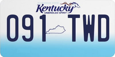 KY license plate 091TWD