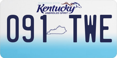 KY license plate 091TWE