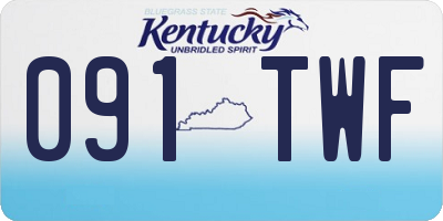 KY license plate 091TWF