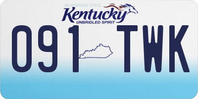 KY license plate 091TWK