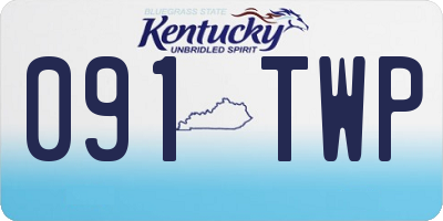KY license plate 091TWP