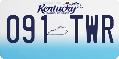 KY license plate 091TWR