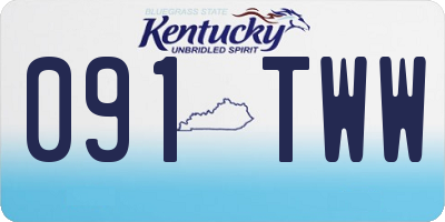 KY license plate 091TWW