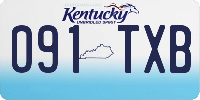 KY license plate 091TXB