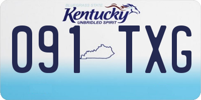 KY license plate 091TXG