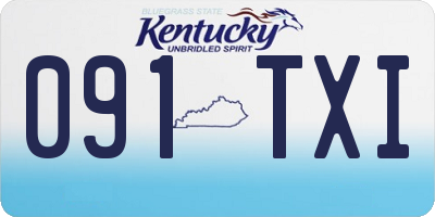 KY license plate 091TXI