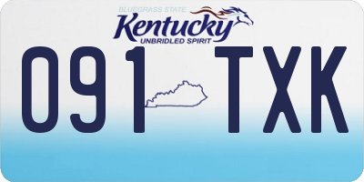 KY license plate 091TXK