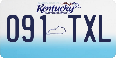 KY license plate 091TXL