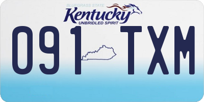 KY license plate 091TXM