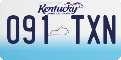 KY license plate 091TXN
