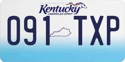 KY license plate 091TXP