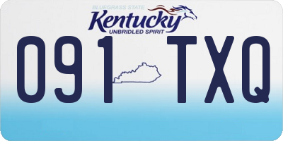 KY license plate 091TXQ