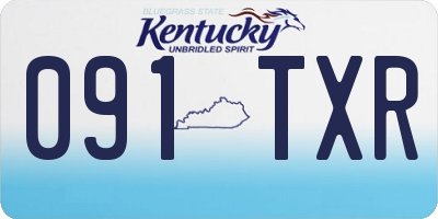 KY license plate 091TXR