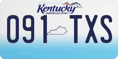 KY license plate 091TXS