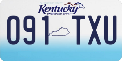 KY license plate 091TXU