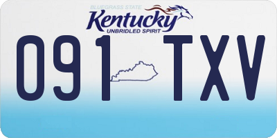 KY license plate 091TXV