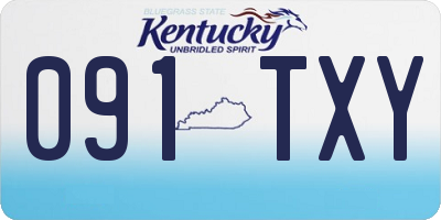 KY license plate 091TXY