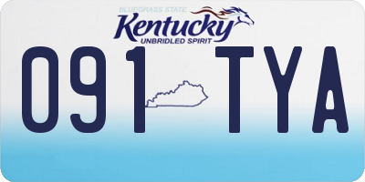 KY license plate 091TYA