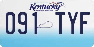 KY license plate 091TYF