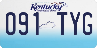 KY license plate 091TYG