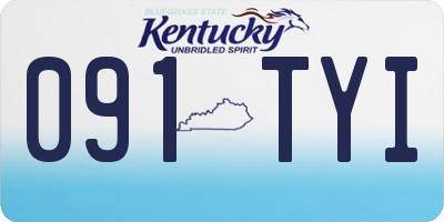 KY license plate 091TYI