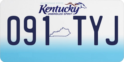 KY license plate 091TYJ