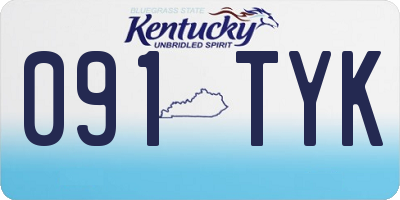 KY license plate 091TYK