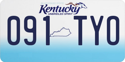 KY license plate 091TYO