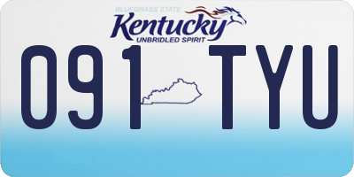 KY license plate 091TYU