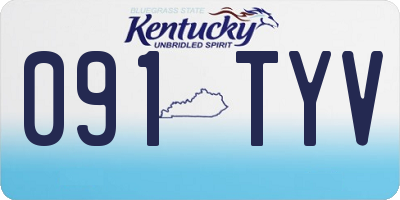 KY license plate 091TYV